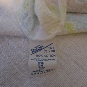 Vintage Riegel Baby Receiving Blanket Cotton Zig Zag Pattern 30 X 30 RN14498 USA